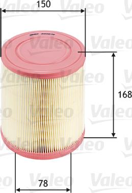 Valeo 585676 - Gaisa filtrs adetalas.lv