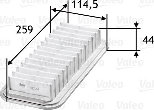 Valeo 585059 - Gaisa filtrs adetalas.lv