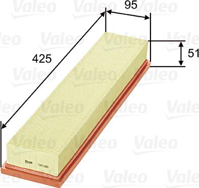 Valeo 585080 - Gaisa filtrs adetalas.lv