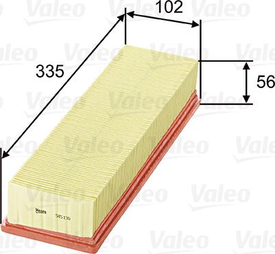 Valeo 585130 - Gaisa filtrs adetalas.lv