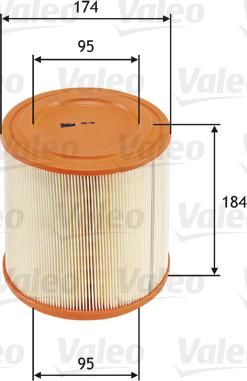 Valeo 585740 - Gaisa filtrs adetalas.lv