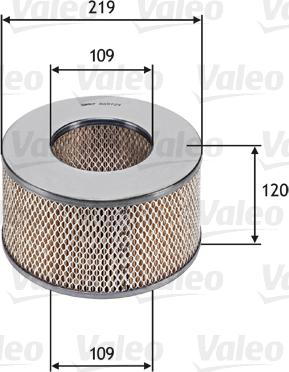 Valeo 585724 - Gaisa filtrs adetalas.lv