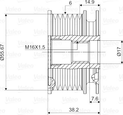 Valeo 588044 - Piedziņas skriemelis, Ģenerators adetalas.lv