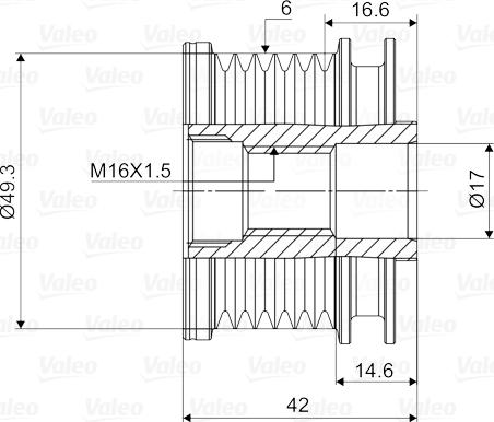 Valeo 588048 - Piedziņas skriemelis, Ģenerators adetalas.lv