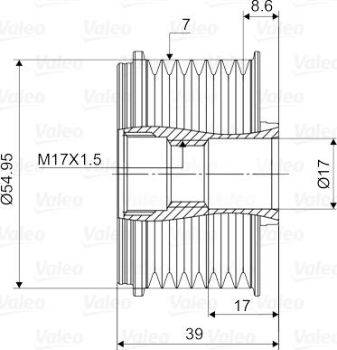 Valeo 588138 - Piedziņas skriemelis, Ģenerators adetalas.lv