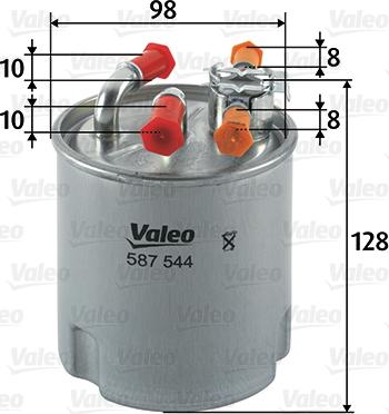 Valeo 587544 - Degvielas filtrs adetalas.lv