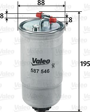 Valeo 587546 - Degvielas filtrs adetalas.lv