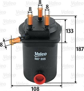 Valeo 587555 - Degvielas filtrs adetalas.lv