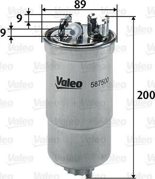 Valeo 587500 - Degvielas filtrs adetalas.lv