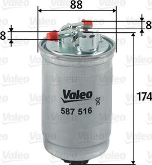 Valeo 587516 - Degvielas filtrs adetalas.lv