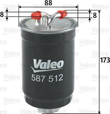 Valeo 587512 - Degvielas filtrs adetalas.lv