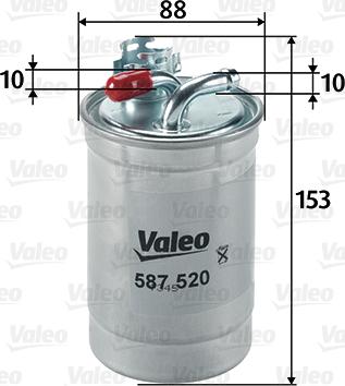 Valeo 587520 - Degvielas filtrs adetalas.lv