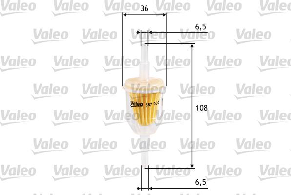 Valeo 587000 - Degvielas filtrs adetalas.lv