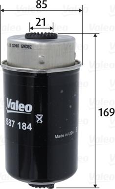 Valeo 587184 - Degvielas filtrs adetalas.lv