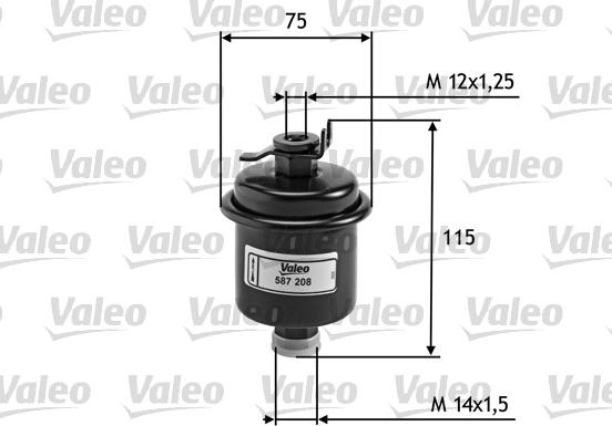 Valeo 587208 - Degvielas filtrs adetalas.lv