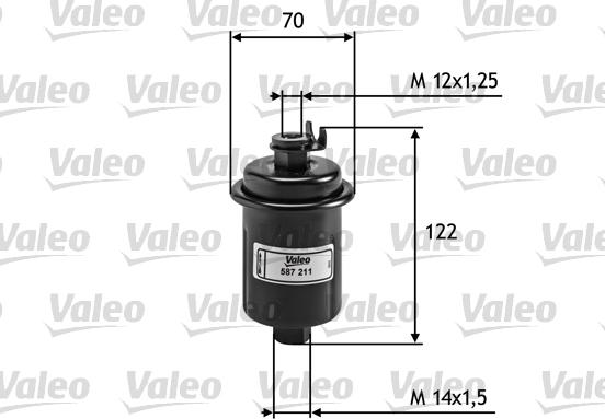 Valeo 587211 - Degvielas filtrs adetalas.lv