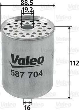 Valeo 587704 - Degvielas filtrs adetalas.lv