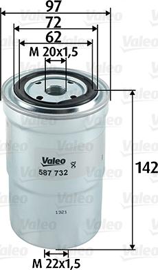 Valeo 587732 - Degvielas filtrs adetalas.lv