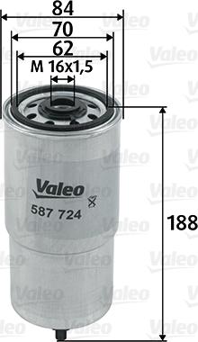 Valeo 587724 - Degvielas filtrs adetalas.lv