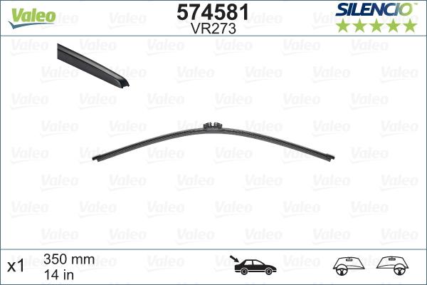 Valeo 574581 - Stikla tīrītāja slotiņa adetalas.lv