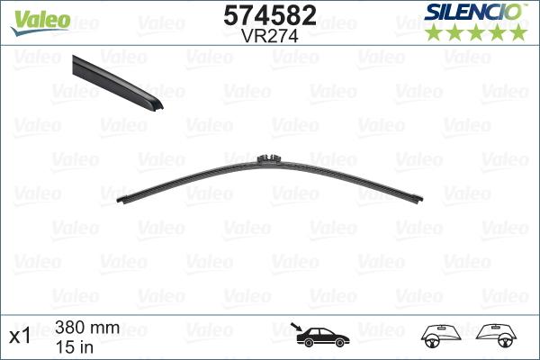 Valeo 574582 - Stikla tīrītāja slotiņa adetalas.lv