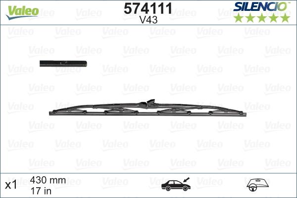 Valeo 574111 - Stikla tīrītāja slotiņa adetalas.lv