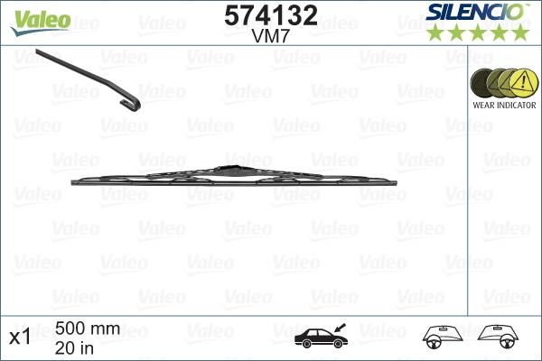 Valeo 574132 - Stikla tīrītāja slotiņa adetalas.lv