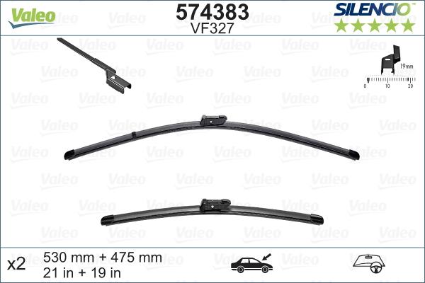 Valeo 574383 - Stikla tīrītāja slotiņa adetalas.lv