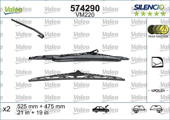 Valeo 574290 - Stikla tīrītāja slotiņa adetalas.lv