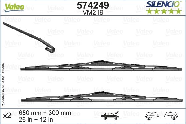 Valeo 574249 - Stikla tīrītāja slotiņa adetalas.lv