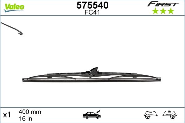 Valeo 575540 - Stikla tīrītāja slotiņa adetalas.lv