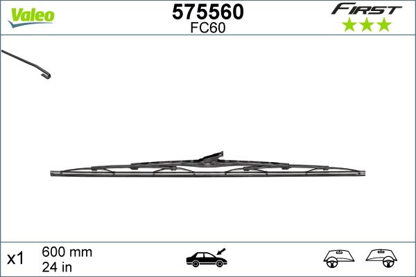 Valeo 575560 - Stikla tīrītāja slotiņa adetalas.lv