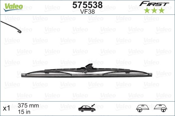 Valeo 575538 - Stikla tīrītāja slotiņa adetalas.lv