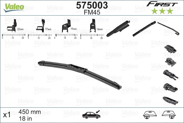 Valeo 575003 - Stikla tīrītāja slotiņa adetalas.lv