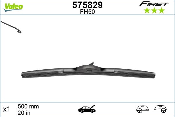 Valeo 575829 - Stikla tīrītāja slotiņa adetalas.lv