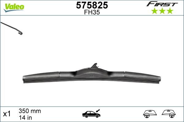 Valeo 575825 - Stikla tīrītāja slotiņa adetalas.lv