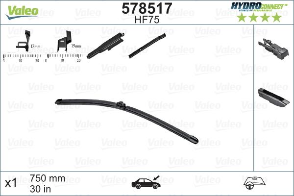 Valeo 578517 - Stikla tīrītāja slotiņa adetalas.lv