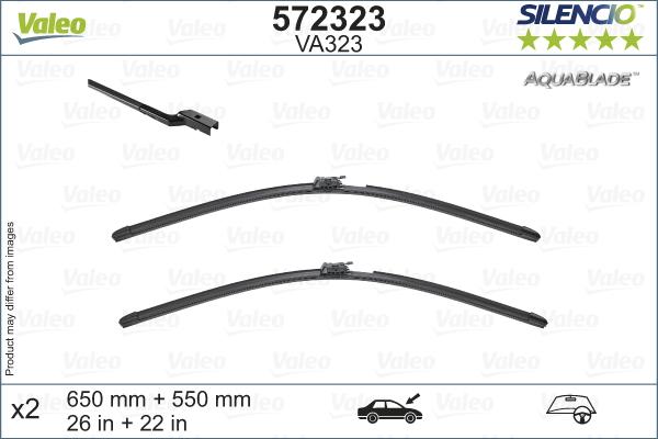 Valeo 572323 - Stikla tīrītāja slotiņa adetalas.lv