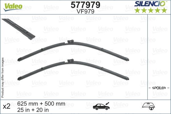 Valeo 577979 - Stikla tīrītāja slotiņa adetalas.lv