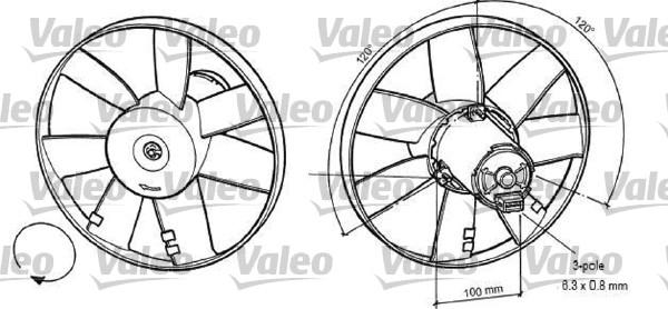 Valeo 696041 - Ventilators, Motora dzesēšanas sistēma adetalas.lv