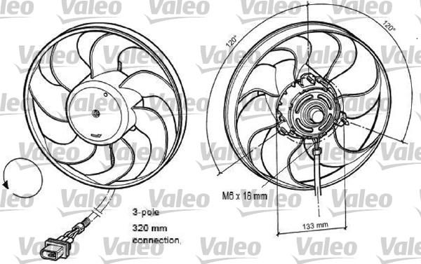 Valeo 696078 - Ventilators, Motora dzesēšanas sistēma adetalas.lv