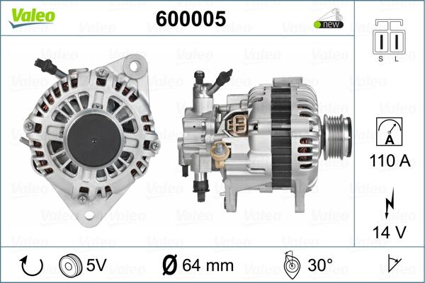 Valeo 600005 - Ģenerators adetalas.lv