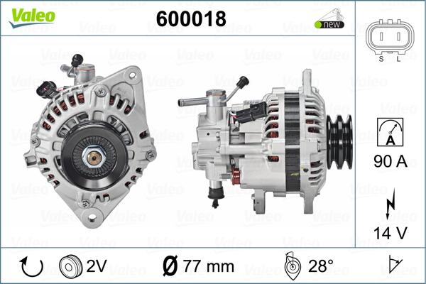 Valeo 600018 - Ģenerators adetalas.lv