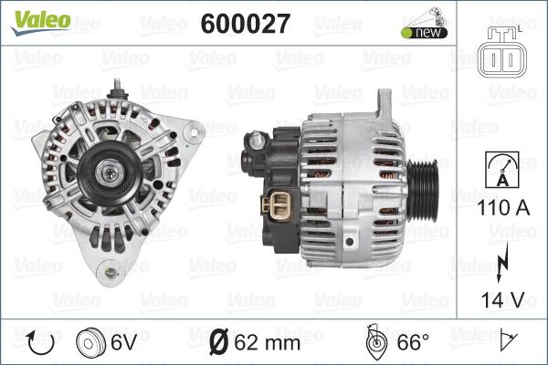 Valeo 600027 - Ģenerators adetalas.lv