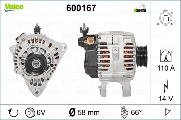 Valeo 600167 - Ģenerators adetalas.lv