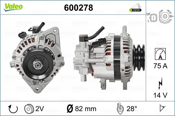 Valeo 600278 - Ģenerators adetalas.lv