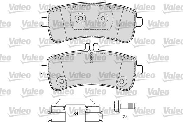 Valeo 601666 - Bremžu uzliku kompl., Disku bremzes adetalas.lv