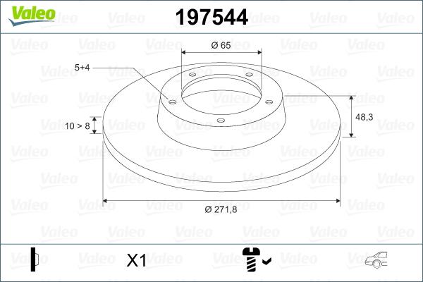 Valeo 197544 - Bremžu diski adetalas.lv