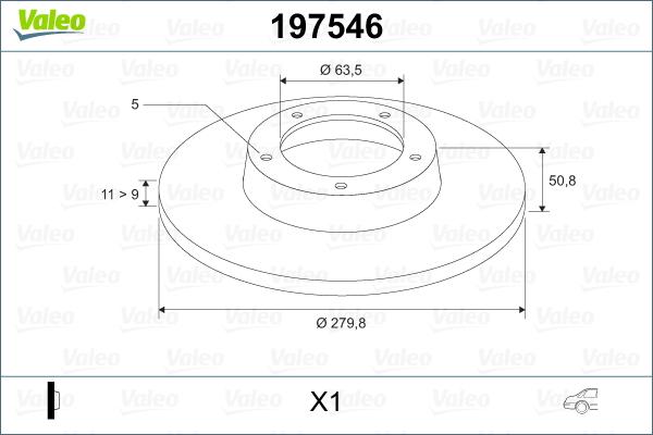 Valeo 197546 - Bremžu diski adetalas.lv