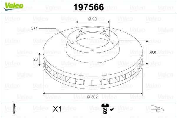 Valeo 197566 - Bremžu diski adetalas.lv